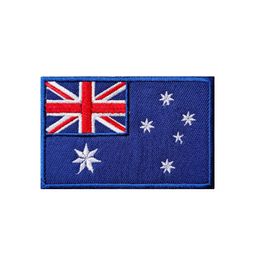 Australia Flag Embroidery Hook&Loop Backpack Tactical Patches Washed Cloth Badge Army Military Armband Clothing Bag Accessories