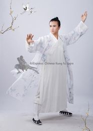 Wudang Outer Coat Veil for Tai Chi Uniforms Kung fu Martial arts Suit Taoist Robe Wushu Clothes Beautiful Cranes Patterns