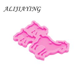 Glossy Goat family Moulds silicone keychain Mould for resin epoxy craft DIY Sheep Dad/mother/baby silicone Jewellery Pendant DY0281