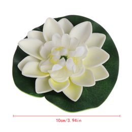 1PC Artificial Fake Floating Flowers Lotus Water Lily Plants Garden Tank Pond Decor Weddings Party Decoration