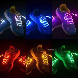 Led Rave Toy 1Pcs Neon LED Light Shoe Laces Shoes Strap Glow Stick Luminous Shoelace Accessories Party Supplies Multi-Color 240410