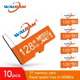 Cards WALRAM 10pcs Micro SD Card 32GB 64GB 128GB micro TF sd card flash 32 64 128GB Class 10 Memory Card For Phone Camer