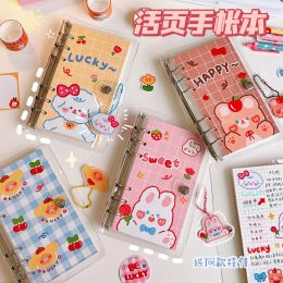 Notebooks Cute Anime Loose Leaf Coil Journal Notebook Kawaii Notepad Planner Colored Inner Japanese Stationery for Girls Diary Notebooks