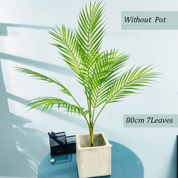 125cm 13Heads Large Artificial Palm Tree Tropical Plants Fake Palm Leaves Plastic Monstera Branch For Home Wedding Party Decor