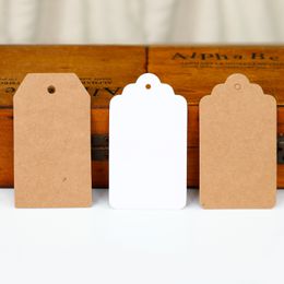 500pcs 4x7cm Kraft Paper Tags Wedding Birthday Party Packaging Gift Tag Labels Blank Hang Tags for Handmade Cookie Candy Decor