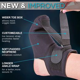 1pc Adjustable Plantar Fasciitis Dorsal Night & Day Splint Foot Orthosis Stabiliser Drop Foot Orthotic Brace Support Pain Relief