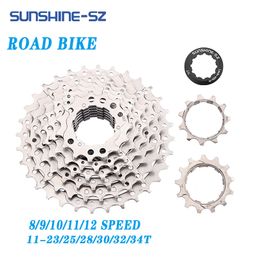 Sunshine HG Road Bike Ultralight Cassette 8 9 10 11 12 Speed 11-23T/25T/28T/30T/32T/34T/36T Bike Flywheel Sprocket for SHIMANO