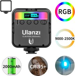 Ulanzi VL49 RGB Mini Pocket Video Light Fill Light for Camera Smartphone Photography Live Streaming 2500-9000K 2000mAh