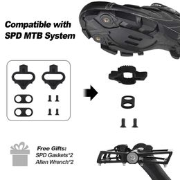 KABON Waterproof Bicycle Pedal Non-Slip MTB Bike Pedals Aluminium Alloy Flat Platform Applicable SPD Cycling Accessories