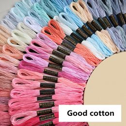 100 pcs Random Color DIY Silk Line Branch Threads Similar Thread embroidery Thread Floss Skein Cross Stitch Thread