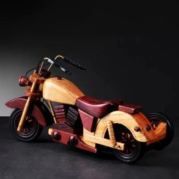 Retro Motorcycle Wooden Red Wine Rack Solid Wood Wine Bottle Holder Vintage Wine Storage Shelf Home Decor Crafts