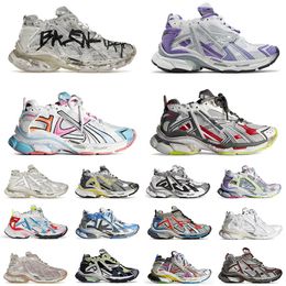 2024 Track Runners Sneakers 7.0 Designer DRESS Shoes Platform Brand Graffiti Deconstruction Transmit Women Men Tracks Trainers Runner 7 White Black Tess s. Gomma