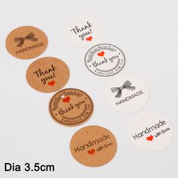 100pcs multi cute Round/Rectangle paper gift label tag handmade Jewellery charms tag round wedding Favours /cookies decorative tag