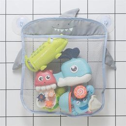 Storage Boxes Children's Cartoon Grid Hanging Bag Bathroom Bath Toy Bathtub House Debris Sorting Net