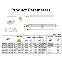 HSS H08K-STFCR H08K-STFCR H12M-STFCR H16Q-STFCR High speed steel turning tool -STFCR Cutter Bar CNC Lathe Bar Turning Holder