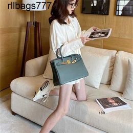 Leather Bk Designer Bags Race Choice x Platinum Bag Women's 2024 High-grade Almond Green Cowhide Handbag Large Bag