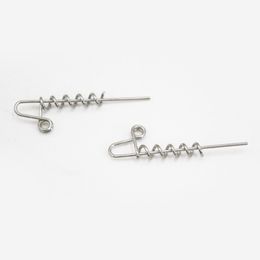 20pcs Soft Fishing Bait Connector Pesca 45/60MM Worms Lure Spring Lock Pins To Fixed Latch Needle Soft Lures Accessories