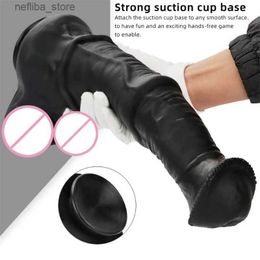 Other Health Beauty Items Huge Animal Horse Dildo Vaginal Masturbators Anal Plug Sucker Big Buttplug Soft Silicone Fake Penis Adult Adult Toys for Women/Men L410