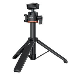 Tripods VRIG TP06 Extendable Phone Tripod Selfie Stick 360° Ball Head Camera Tripod for iPhone Samsung HUAWEI Lightweight for Travel