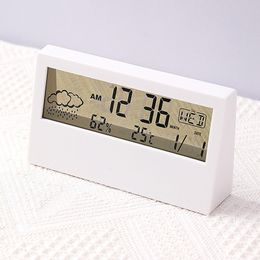 Electronic Desk Table Clock Home Digital Alarm Clocks LCD Backlight Snooze Mute Calendar&Temperature&Timer Wake Up Student Clock