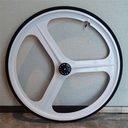 Magnesium Alloy Bicycle Wheel 700C Bike Rim 3 Spoke Fixie Mag Fixed Gear Single Speed Cycling Front Rear Wheelset TRI Flip-Flop