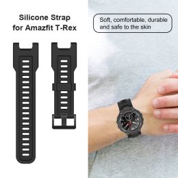 Silicone Sport Replacement Watch Band for Huami Amazfit T-Rex Pro/Amazfit T-Rex Smart Watch Wrist Bracelet Strap Watchbands