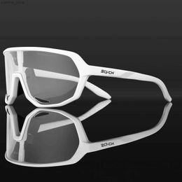 Outdoor Eyewear Photochromic Hiking Glasses Outdoor Bicycle Cycling Sports Travel Sunglasses Mountain Road Sunglasses UV400 Protective Glasses Y240410