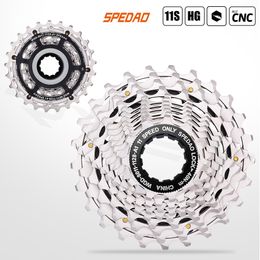 SPEDAO Road Bike Cassette 11 Speed SLR Color Cassette Ultralight 11-25/28/32/34T Freewheel K7 11V Sprocket For Shiman0 R9100 RED