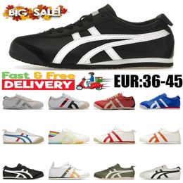 Casual Shoes Trainer Men Onitsukass Tigers Mexico 66 Slip-On Leather Lace-up sneakers Offs Gum Sail Silver White yellow Green Womens Sports trainers GAI eur 36-45