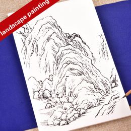Chinese Landscape Painting Album Tracing Drawing Manuscripts Beginners Watercolour Chinese Painting Line Drawing Ripe Rice Papers