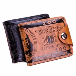 Leather Männer Brieftasche 2024 Dollar Preis Brieftasche lässig Clutch Mey Tasche Kreditkarte Inhaber FI NEU BILLETERA HOMBRE P2AR#