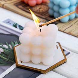 Bubble Cube Candle Candle Round Magic Cube Mould Soy Wax Essential Oil Aromatherapy Candle Material Wax Birthday Gift Home Decor