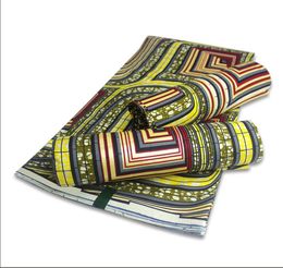 New African golden Wax Fabric cotton material High Quality Print Ankara Wax For Sewing 6yards Women dress Fabric8141914