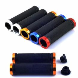 1 pair Road Cycling Handlebar Grips Anti-Skid Rubber Bicycle Grips Mountain Bike Lock On Bicycle Handlebars End Grips