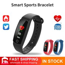 Wristbands Smart Watches C19 Smart Band Sport Fitness Waterproof Tracker Heart Rate Blood Pressure Healthy Monitor for Child Adult Bracelet