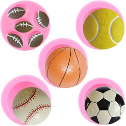 Football Baseball Basketball Rugby Tennis Sport Ball Silicone Mould Candy Resin Chocolate Mould Fondant Cake Decorating Tools