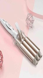 Kemei Hair Curlers Looper Hair Has 3 Heads Crimper Corrugation for Hair Triple Curling Iron Professional Stylist Tools Waver H22047225611