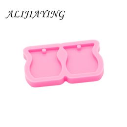 Shiny Silicone Resin Scentsy jar Earrings Moulds , Vase Epoxy Silicone mold, Clay Moulds wholesale DY0784