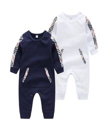 Retail High Quality Toddler Clothes Newborn Baby Boy Clothes Girls Long Sleeve Romper Jumpsuit Cotton Round Neck Baby Rompers 0248293780