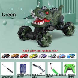 Remote Control Dinosaur Car Electric Spray Dino RC Climbing Vehicle Music Light Kids Gifts For Children Boys