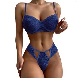 Bras Sets Lace Bra Set Women Floral Transparent Push Up Panty Ultra Thin Lingerie Naughty Beautiful Short Skin Care Kits Intimate