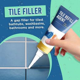 120ml Waterproof Tile Gap Repair Agent White Tile Refill Grout Pen Mouldproof Filling Agents Wall Porcelain Bathroom Cleaner