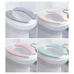 Toilet Seat Covers Peel Stick Cushion Warm Cozy For Winter Thick Washable Self-adhesive Flannel Cushions Soft