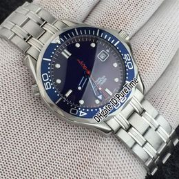 New 212 30 41 20 01 001 Blue Bezel Black Dial 007 James Bond Limited Edition Miyota 8215 Automatic Mens Watch Stainless Steel Watc240r