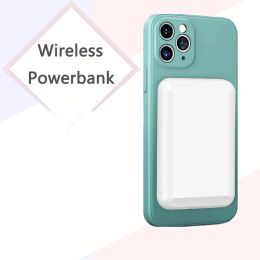 Chargers 5000mAh Magnetic Wireless Charger Power Bank Ultra Thin Portable External Battery Charger for Samsung iPhone Xiaomi 13 Powerbank