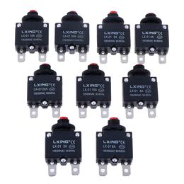 1Pc Circuit Breaker Overload Protector Switch Fuse 3A 4A 5A 6A 8A 10A 15A 20A 30A Thermal Switch Overload Protector Push Button