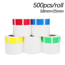 500Pcs/roll Cable Management Sticker Self Adhesive PC Network Wire Cord Cable Tie Label Sticker Marking Marker Tool Tag 58*25mm