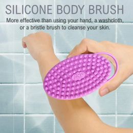 Exfoliating Silicone Body Scrubber Easy to Clean, Lathers Well, Long Lasting, And More Hygienic Than Traditional Loofah