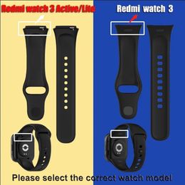 Soft Silicone Strap For Redmi Watch 2 Lite 3 Active With Soft Glass Film Replacement Strap For Xiaomi Mi Watch Lite Accessories