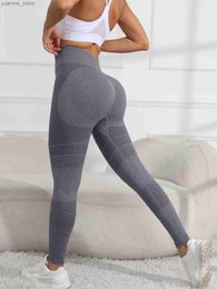 Yoga Outfits Women High Waist Seamless Workout Leggings Gym Contour Yoga Pants Athletic Tights Y240410